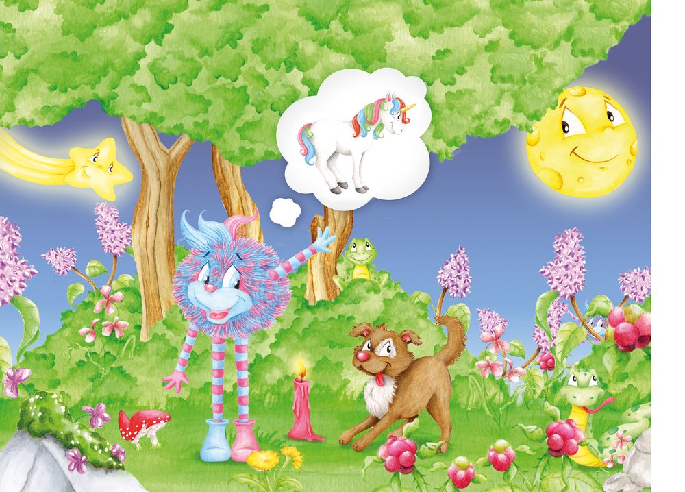 Mach Online-Yoga mit Ommschi – "Ommschi wünscht sich ein Einhorn". Ommschi Yoga Geschichte Online Kurs