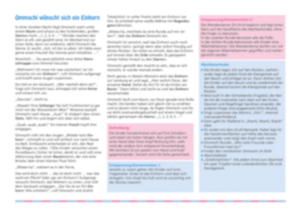 Karte mit Ommschi Yoga Geschichte Aufbau Yoga Geschichte Unterricht